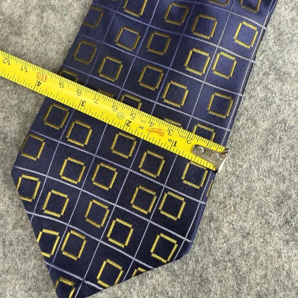 Ted Baker London Men's 100% Silk Blue And Gold Tie Tailored‎ In USA